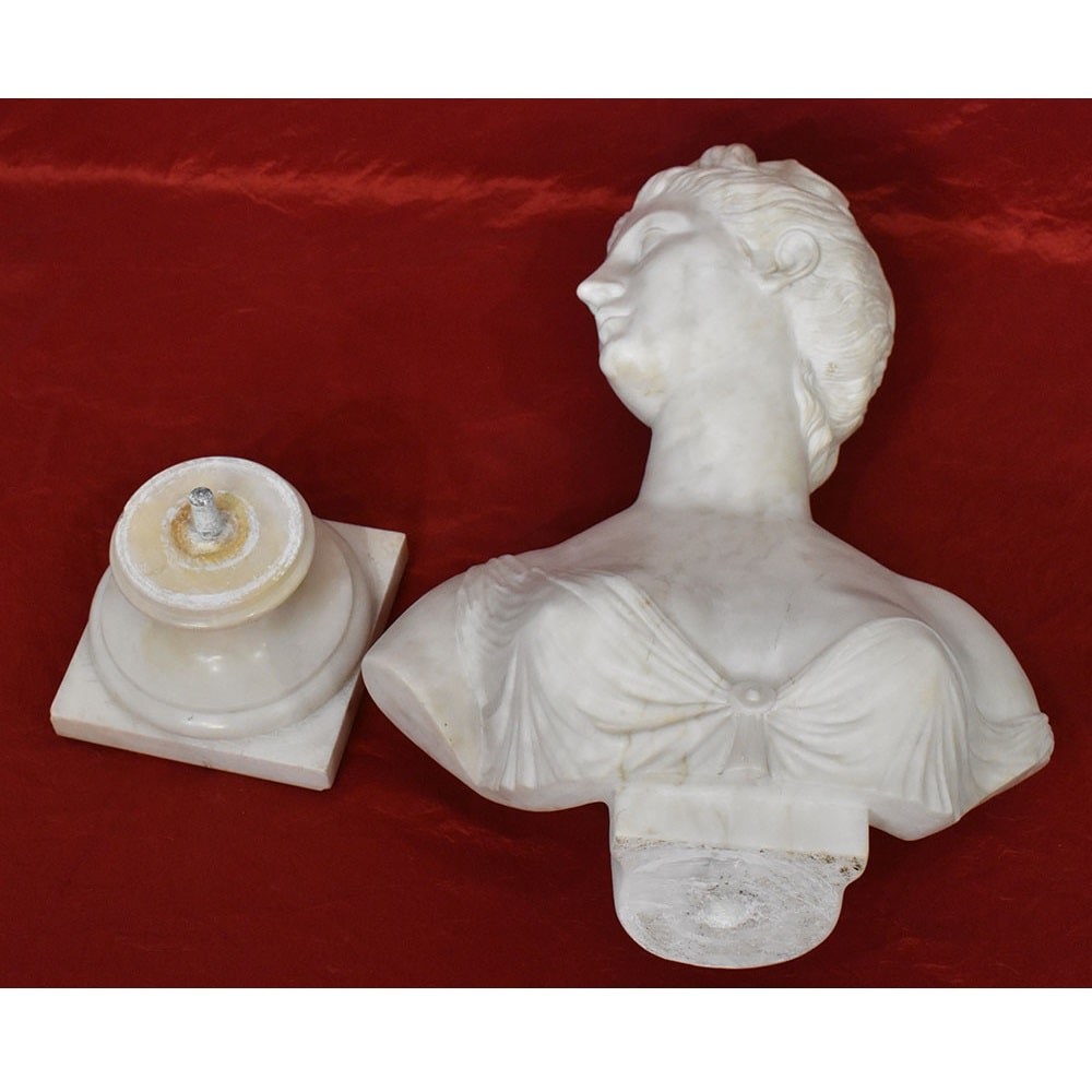 STMA76 1 antique sculpture marble statues bust woman figurines19th.jpg